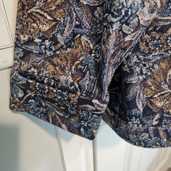 Vintage Westbound Jacket Womens 3X Blue Floral Tapestry Y2K Preppy Cottage - Picture 5 of 10